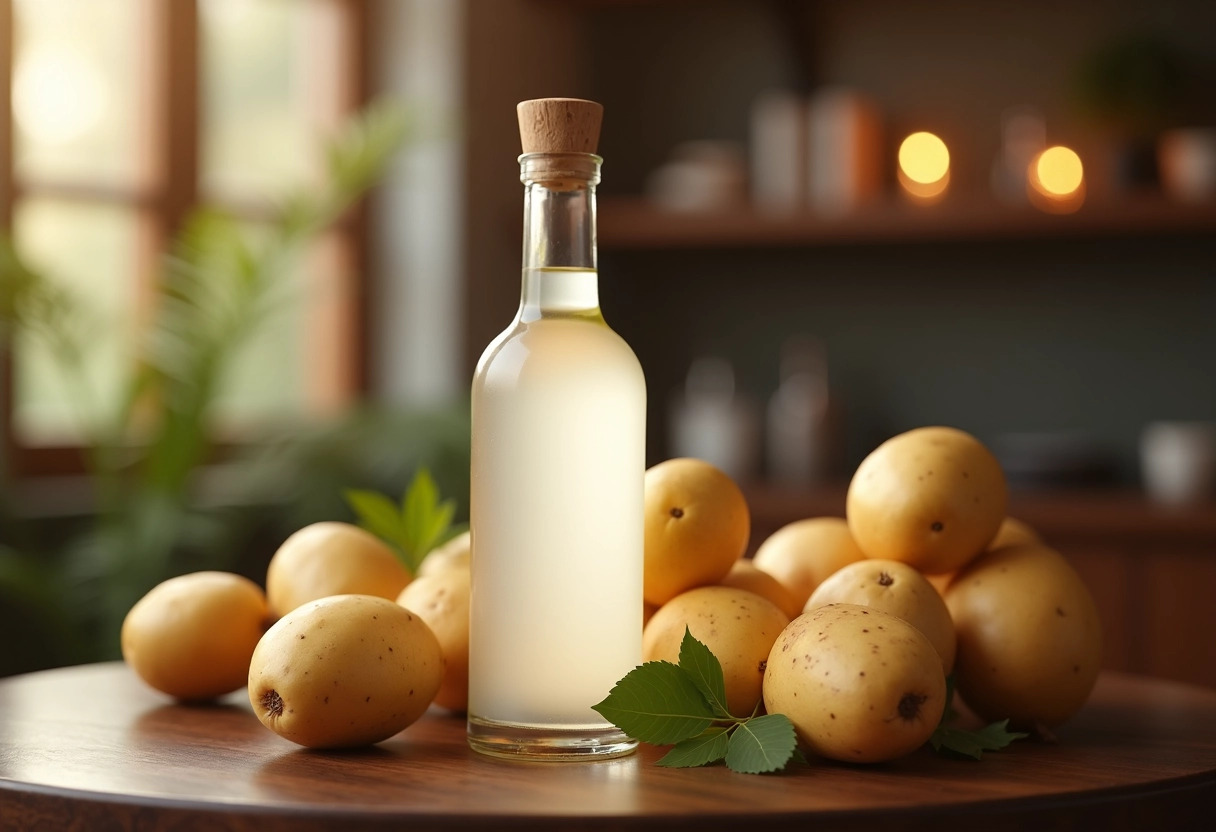 alcool de pomme de terre : distillation