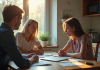 Jeune etudiant en discussion avec ses parents sur les finances