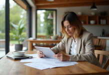 Défiscalisation d’une résidence secondaire : toutes les astuces pour optimiser vos impôts ! Femme d'âge moyen examinant des documents immobiliers dans une maison moderne