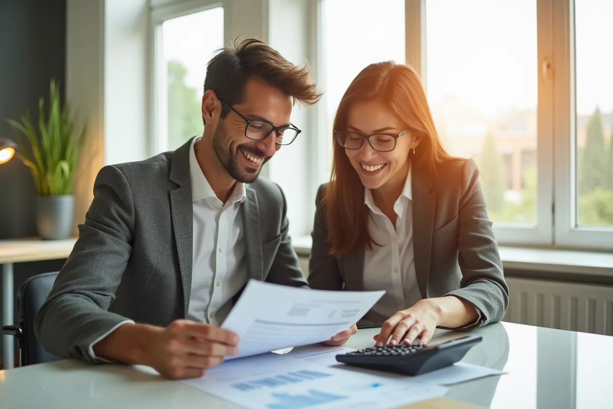 Investisseur examinant des documents sur la fiscalité des plus-values SCPI