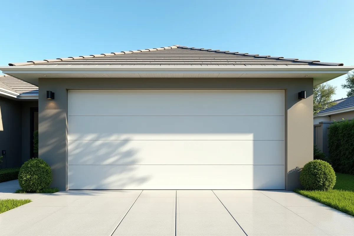 Porte de garage sectionnelle avec motorisation et isolation améliorée