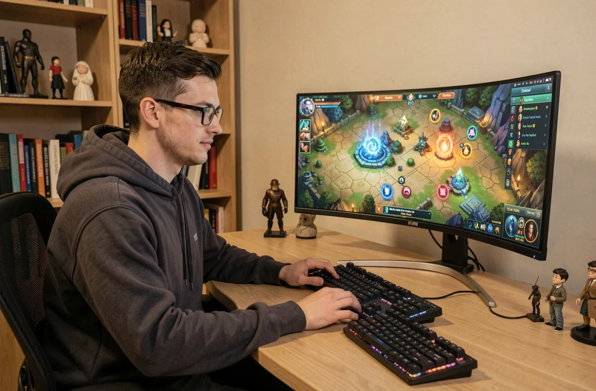 Joueur débutant sur Dofus découvrant les portails sur un écran de jeu en 2026