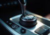 Zoom sur le levier de voiture automatique avec P R N D L